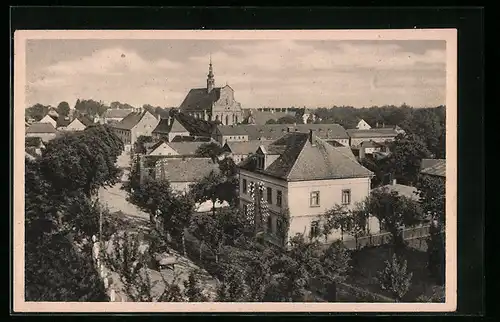 AK Panschwitz i. Sa., Kloster St. Marienstern mit Strassenpartie