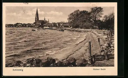 AK Schleswig, Holmer Bucht mit Kirche