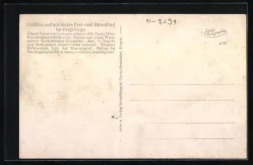 AK Neustädtel /Erzgeb., Strandleben am Filzteich