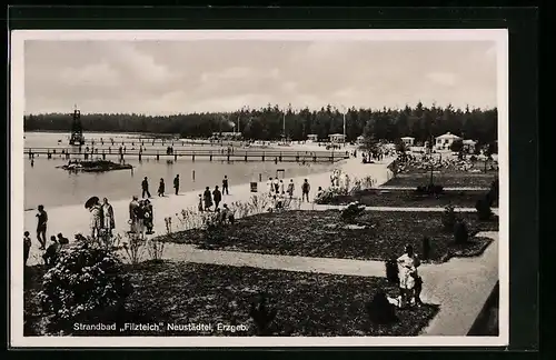 AK Neustädtel /Erzgeb., Strandbad Filzteich