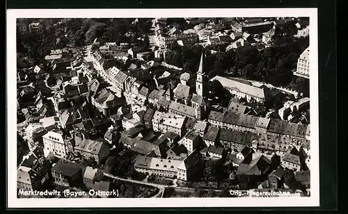 AK Marktredwitz /Bayer. Ostmark, Teilansicht mit Kirche