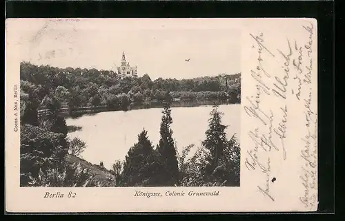 AK Berlin-Grunewald, Kolonie Grunewald, Königssee