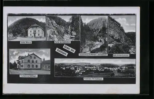 AK Uehlingen, Gasthof Posthorn, Gasthaus Witznau, Ortspanorama