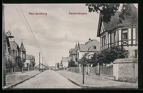 AK Neu-Isenburg, Kaiserstrasse mit Villen