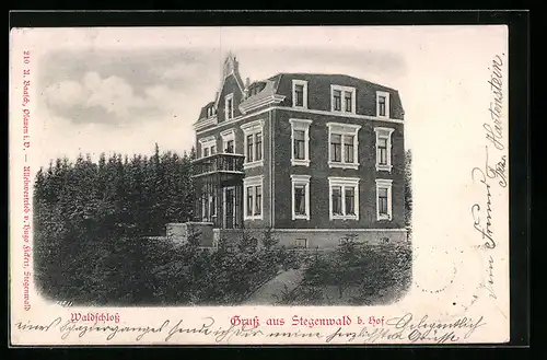 AK Stegenwald bei Hof, Haus Waldschloss
