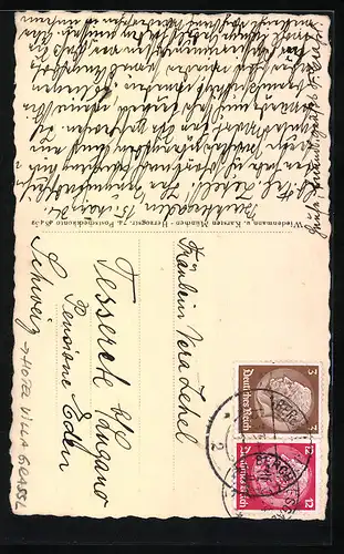 AK Berchtesgaden, Totalansicht, Hotel Villa Grassl