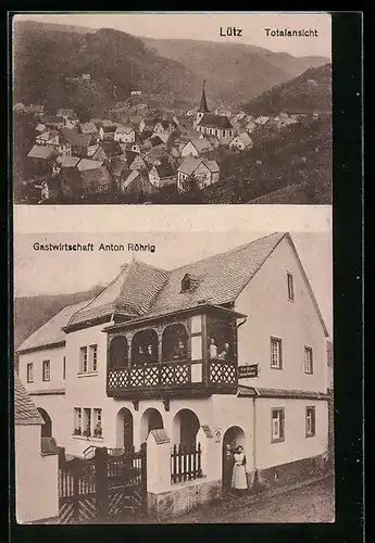 AK Lütz, Gastwirtschaft Anton Röhrig, Totalansicht