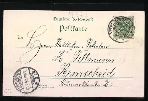 Lithographie Perleberg, Kriegerdenkmal, Roland, Postamt