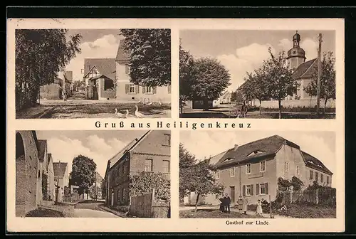 AK Heiligenkreuz, Gasthof zur Linde, Ortsansichten