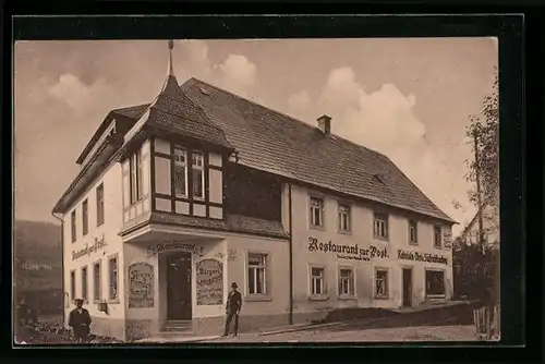 AK Neuhausen, Restaurant zur Post von H. Schäl