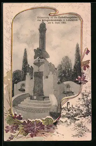 AK Lenzkirch, Erinnerung an die Enthüllungsfeier des Kriegerdenkmals am 6. Sept. 1903