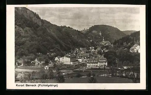 AK Berneck /Fichtelgebirge, Blick auf den Ort