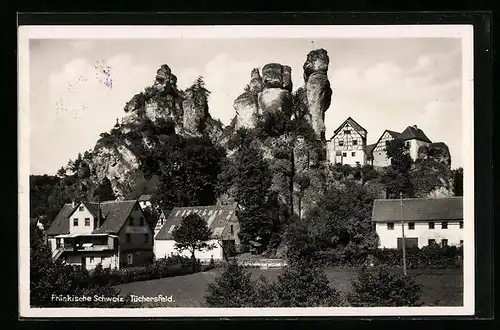 AK Tüchersfeld /Fränk. Schweiz, Blick auf den Ort