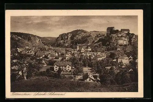 AK Pottenstein /Fränk. Schweiz, Ortsansicht von der Ferne
