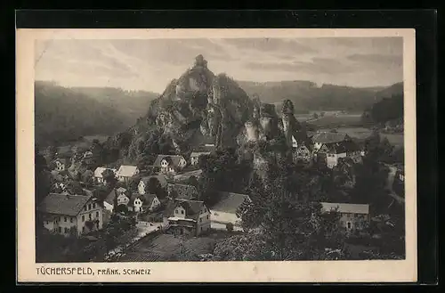 AK Tüchersfeld /Fränk. Schweiz, Ortsansicht, Gasthof Püttlachtal, Inh. A. Popp