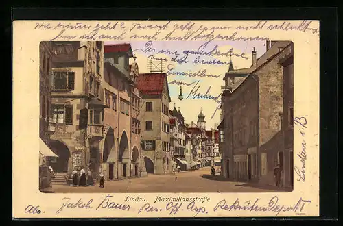 AK Lindau, Blick in die Maximilianstrasse