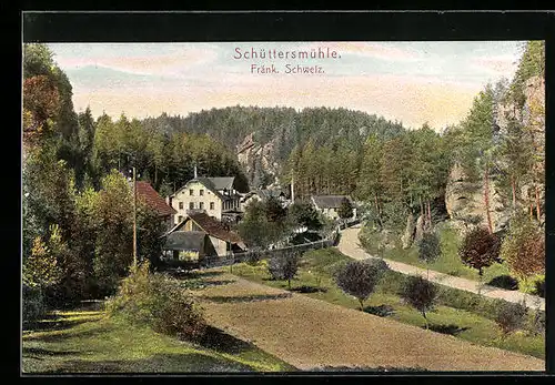 AK Schüttersmühle /Fränk. Schweiz, Blick auf den Ort