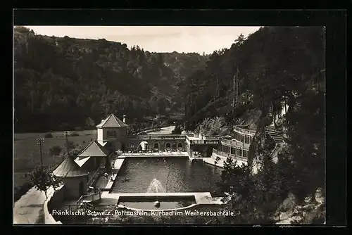 AK Pottenstein /Fränk. Schweiz, Kurbad im Weihersbachtale