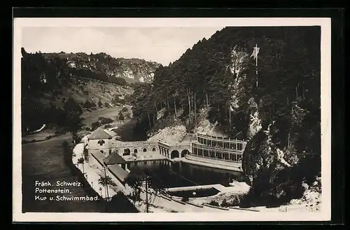 AK Pottenstein /Fränk. Schweiz, Kur-und Schwimmbad