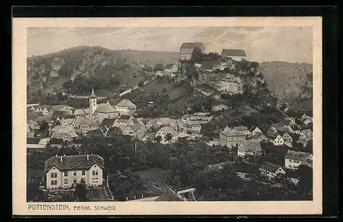 AK Pottenstein /Fränk. Schweiz, Blick auf den Ort