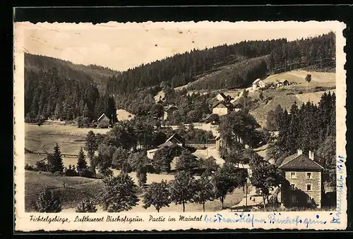 AK Bischofsgrün /Fichtelgebirge, Partie im Maintal