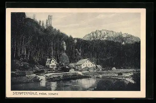 AK Stempfermühle /Fränk. Schweiz, Gesamtansicht mit Flusslauf