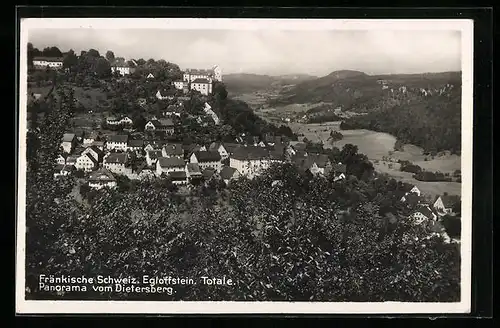 AK Egloffstein, Fränk. Schweiz, Totale, Panorama vom Dietersberg