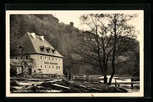 AK Stempfermühle /Fränk. Schweiz, Gasthof u. Pension Stempfermühle, Inh. K. Bächtle