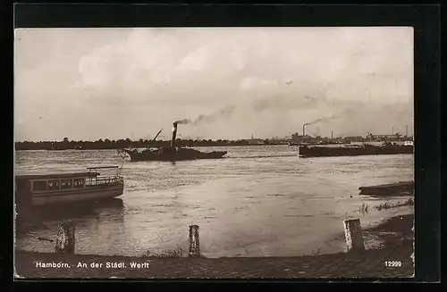 AK Hamborn, An der Städt, Werft, Dampfer