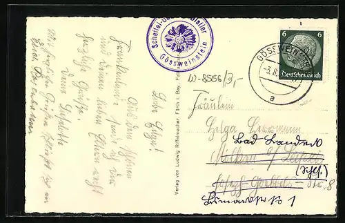 AK Gössweinstein /Fränk. Schweiz, Blick auf den Ort mit Kirche