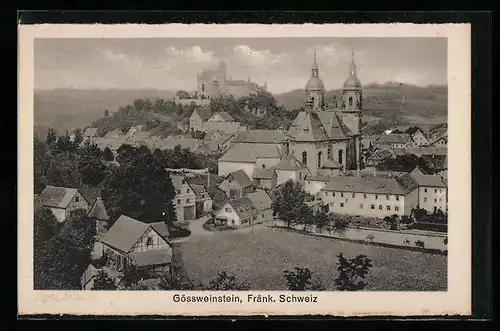 AK Gössweinstein /Fränk. Schweiz, Ortsansicht aus der Vogelschau