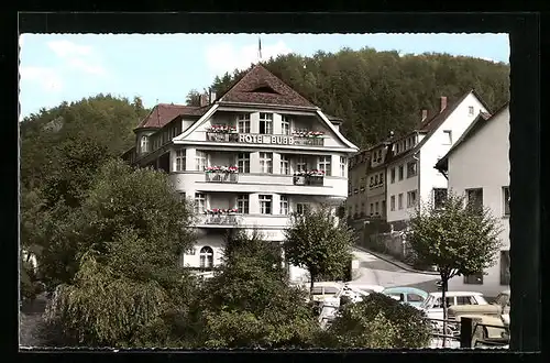 AK Bad Berneck im Fichtelgebirge, Hotel Bube an der Oelschnitz