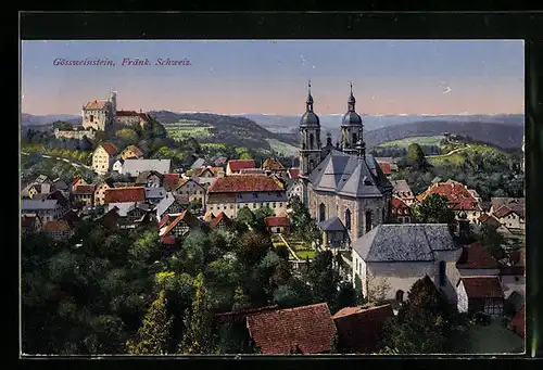 AK Gössweinstein /Fränk. Schweiz, Ortsansicht aus der Vogelschau