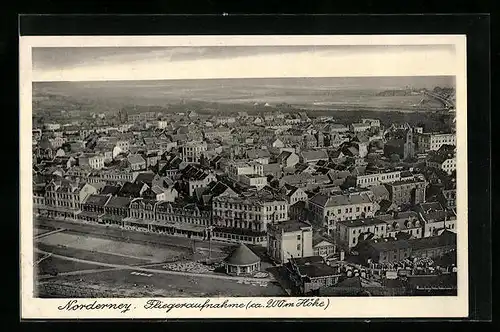 AK Norderney, Ortsansicht vom Flugzeug aus