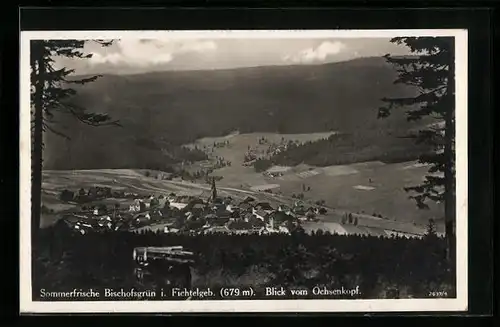AK Bischofsgrün i. Fichtelgeb., Blick vom Ochsenkopf