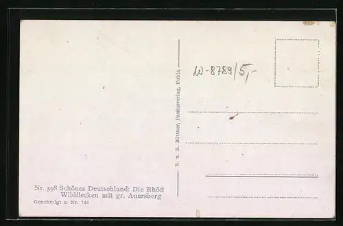 AK Wildflecken /Rhön, Ort mit gr. Auersberg