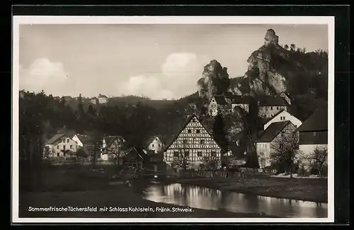 AK Tüchersfeld /Fränk. Schweiz, Ort mit Schloss Kohlstein
