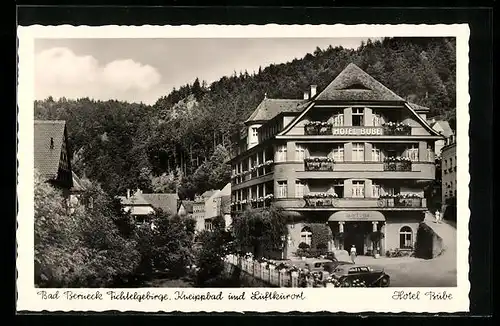 AK Bad Berneck /Fichtelgeb., Blick auf Hotel Bube