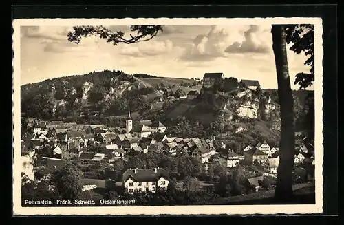 AK Pottenstein /Fränk. Schweiz, Gesamtansicht aus der Ferne