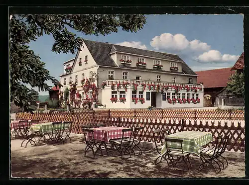 AK Pechgraben b. Bayreuth, Gasthof-Pension Frankenwald, Terrasse