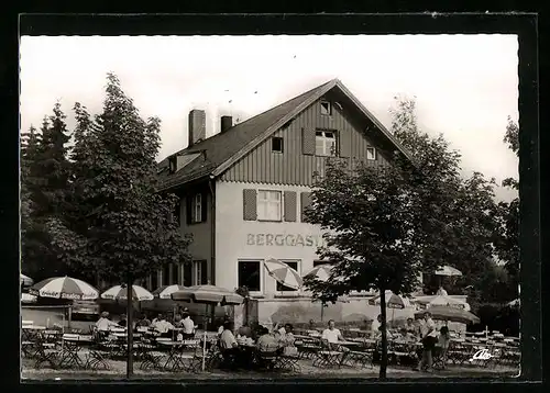 AK Fleckl /Fichtelgebirge, Berggasthof Fleckl mit Terrasse