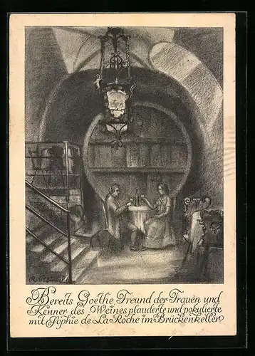 AK Frankfurt / Main, Gasthaus Brückenkeller, Schützenstrasse 6