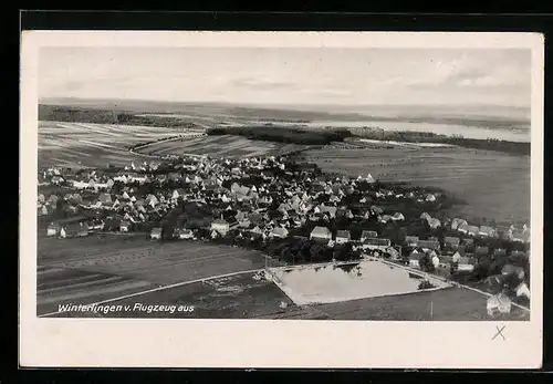 AK Winterlingen, Gesamtansicht vom Flugzeug aus