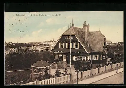 AK Oberhof /Thür., Villa mit grossem Grundstück im Ort