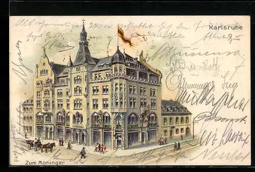Lithographie Karlsruhe, Hotel Zum Moninger