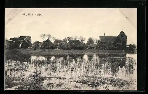 AK Grube in Holst., Teilansicht des Ortes