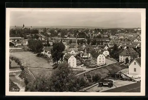 AK Backnang, Ortsansicht aus der Vogelschau