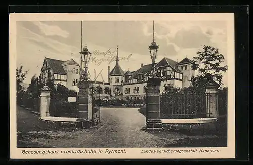 AK Pyrmont, Genesungshaus Friedrichshöhe, Landes-Versicherungsanstalt Hannover