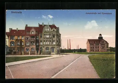 AK Sterkrade, Josephstrasse und Gymnasium