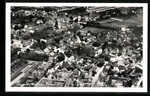 AK Kürzell /Amt Lahr, Ortsansicht aus der Vogelschau